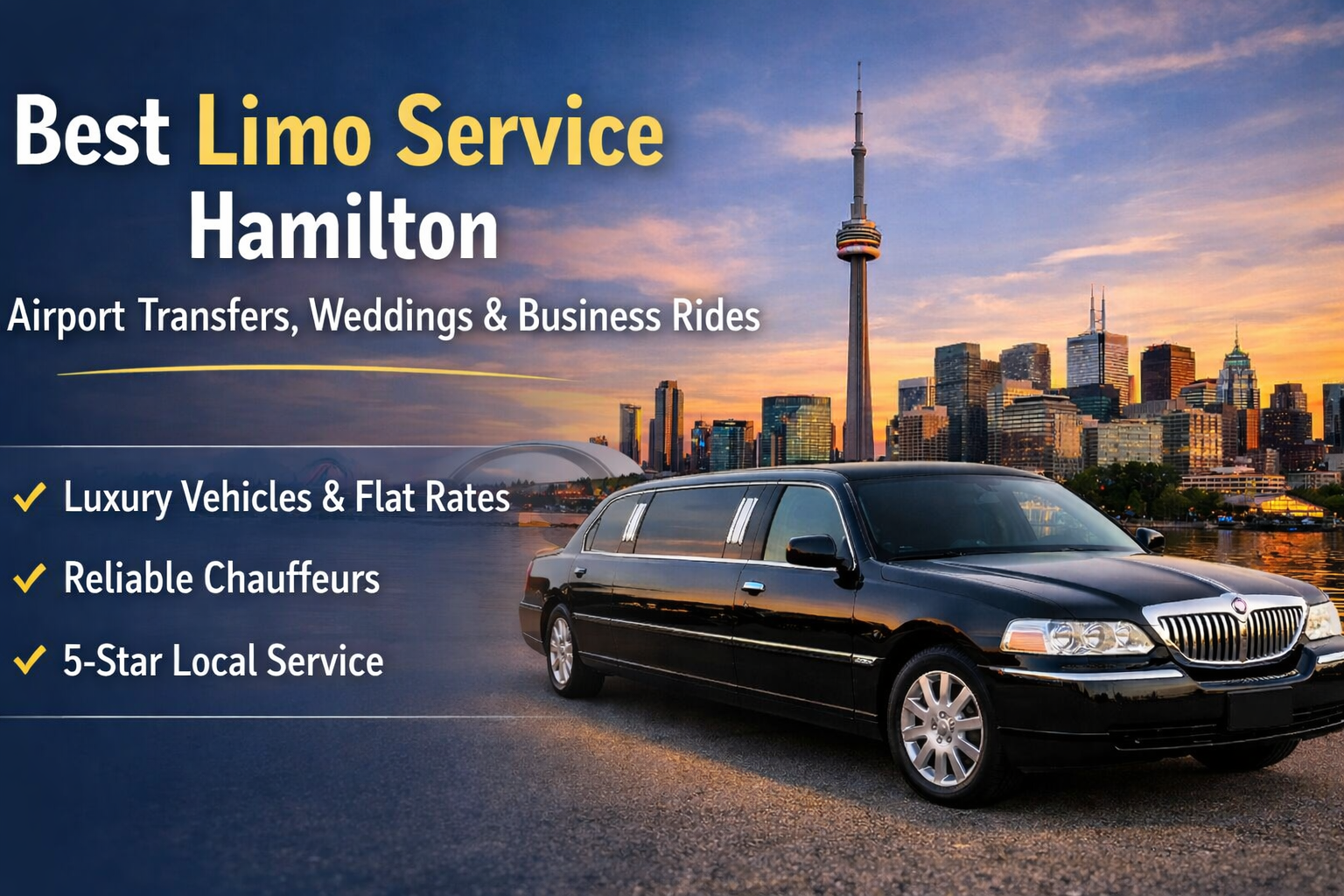Best Limo Service Hamilton: Airport Transfers, Weddings & Business Rides